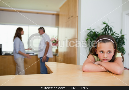 To use this stock image in your creative project, please select the size you need over to the right and click the "Add to Cart" button.
Your downloaded image will come with the Cutcaster watermark removed so don’t worry about the watermark you see on this page. Sad girl listening to fighting parents stock photo, Sad girl listening to her fighting parents by Wavebreak Media