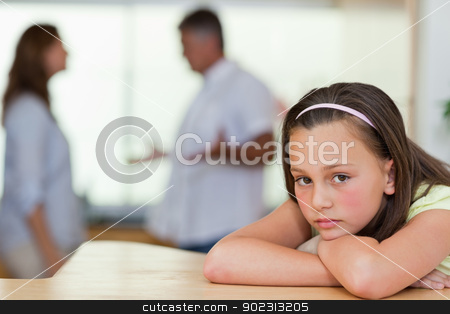 To use this stock image in your creative project, please select the size you need over to the right and click the "Add to Cart" button.
Your downloaded image will come with the Cutcaster watermark removed so don’t worry about the watermark you see on this page. Sad girl with fighting parents behind her stock photo, Sad girl with her fighting parents behind her by Wavebreak Media