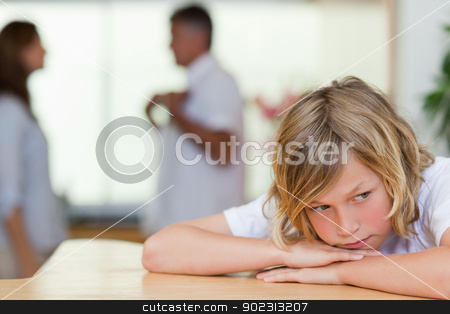 To use this stock image in your creative project, please select the size you need over to the right and click the "Add to Cart" button.
Your downloaded image will come with the Cutcaster watermark removed so don’t worry about the watermark you see on this page. Sad looking boy with fighting parents behind him stock photo, Sad looking boy with his fighting parents behind him by Wavebreak Media