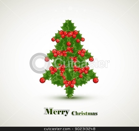 To use this stock image in your creative project, please select the size you need over to the right and click the "Add to Cart" button.
Your downloaded image will come with the Cutcaster watermark removed so don’t worry about the watermark you see on this page. Holly berry merry christmas tree vector whit background stock vector clipart, Holly berry merry christmas tree vector whit background by bharat pandey