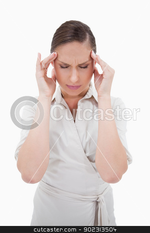 To use this stock image in your creative project, please select the size you need over to the right and click the "Add to Cart" button.
Your downloaded image will come with the Cutcaster watermark removed so don’t worry about the watermark you see on this page. Portrait of a businesswoman having a headache stock photo, Portrait of a businesswoman having a headache against a white background by Wavebreak Media