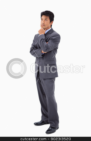 To use this stock image in your creative project, please select the size you need over to the right and click the "Add to Cart" button.
Your downloaded image will come with the Cutcaster watermark removed so don’t worry about the watermark you see on this page. Portrait of a thoughtful businessman with the arms crossed stock photo, Portrait of a thoughtful businessman with the arms crossed against a white background by Wavebreak Media