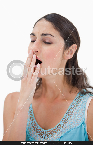 To use this stock image in your creative project, please select the size you need over to the right and click the "Add to Cart" button.
Your downloaded image will come with the Cutcaster watermark removed so don’t worry about the watermark you see on this page. Portrait of a woman yawning stock photo, Portrait of a woman yawning against a white background by Wavebreak Media