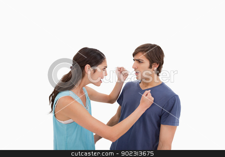 To use this stock image in your creative project, please select the size you need over to the right and click the "Add to Cart" button.
Your downloaded image will come with the Cutcaster watermark removed so don’t worry about the watermark you see on this page. Couple having an argument stock photo, Couple having an argument against a white background by Wavebreak Media