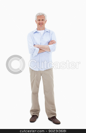 To use this stock image in your creative project, please select the size you need over to the right and click the "Add to Cart" button.
Your downloaded image will come with the Cutcaster watermark removed so don’t worry about the watermark you see on this page. Mature man with the arms crossed stock photo, Mature man with the arms crossed against a white background by Wavebreak Media