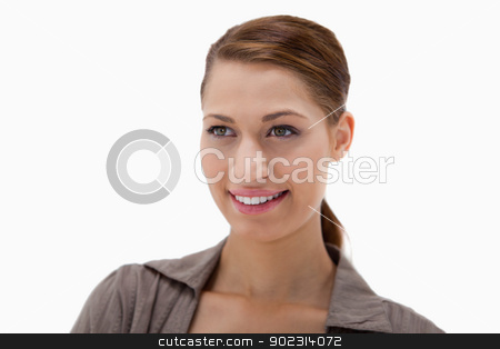 To use this stock image in your creative project, please select the size you need over to the right and click the "Add to Cart" button.
Your downloaded image will come with the Cutcaster watermark removed so don’t worry about the watermark you see on this page. Beautiful smiling young woman stock photo, Beautiful smiling young woman against a white background by Wavebreak Media