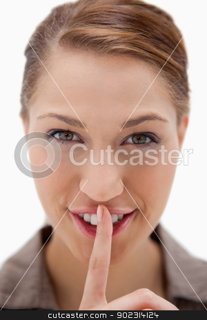 To use this stock image in your creative project, please select the size you need over to the right and click the "Add to Cart" button.
Your downloaded image will come with the Cutcaster watermark removed so don’t worry about the watermark you see on this page. Smiling woman asking for silence stock photo, Smiling woman asking for silence against a white background by Wavebreak Media