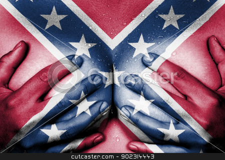 To use this stock image in your creative project, please select the size you need over to the right and click the "Add to Cart" button.
Your downloaded image will come with the Cutcaster watermark removed so don’t worry about the watermark you see on this page. Hands covering breasts stock photo, Sweaty upper part of female body, hands covering breasts, confederate flag by michaklootwijk