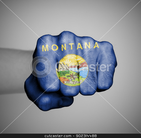 To use this stock image in your creative project, please select the size you need over to the right and click the "Add to Cart" button.
Your downloaded image will come with the Cutcaster watermark removed so don’t worry about the watermark you see on this page. United states, fist with the flag Montana stock photo, United states, fist with the flag of a state, Montana by michaklootwijk