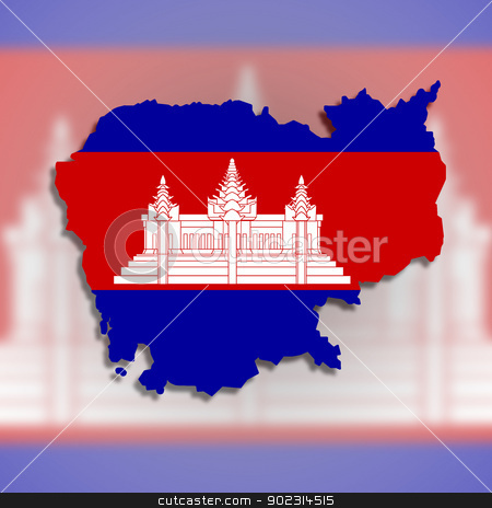 To use this stock image in your creative project, please select the size you need over to the right and click the "Add to Cart" button.
Your downloaded image will come with the Cutcaster watermark removed so don’t worry about the watermark you see on this page. Map of Cambodia filled with flag stock photo, Map of Cambodia filled with flag, isolated by michaklootwijk