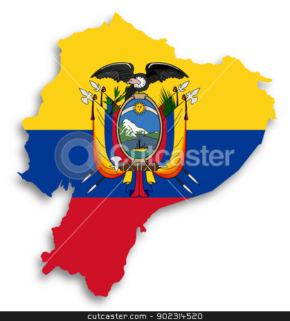 To use this stock image in your creative project, please select the size you need over to the right and click the "Add to Cart" button.
Your downloaded image will come with the Cutcaster watermark removed so don’t worry about the watermark you see on this page. Map of Ecuador filled with flag stock photo, Map of Ecuador filled with flag, isolated by michaklootwijk