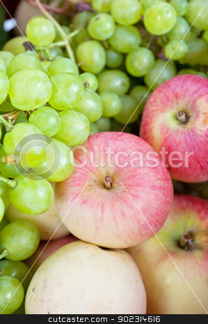 To use this stock image in your creative project, please select the size you need over to the right and click the "Add to Cart" button.
Your downloaded image will come with the Cutcaster watermark removed so don’t worry about the watermark you see on this page. apples and grapes stock photo, apples and grapes in a basket just harvest by olinchuk