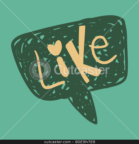 To use this stock image in your creative project, please select the size you need over to the right and click the "Add to Cart" button.
Your downloaded image will come with the Cutcaster watermark removed so don’t worry about the watermark you see on this page. Like message in speech bubble stock vector clipart, Like word text in hand-drawn speech bubble. Vector illustration layered for easy manipulation and custom coloring. by Cienpies Design
