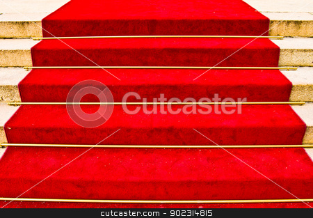 To use this stock image in your creative project, please select the size you need over to the right and click the "Add to Cart" button.
Your downloaded image will come with the Cutcaster watermark removed so don’t worry about the watermark you see on this page. Red carpet stock photo, red carpet leading up the stairs by Juliane Jacobs