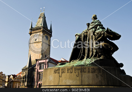 To use this stock image in your creative project, please select the size you need over to the right and click the "Add to Cart" button.
Your downloaded image will come with the Cutcaster watermark removed so don’t worry about the watermark you see on this page. Old town square stock photo, old town square with the town hall of Prague by Juliane Jacobs