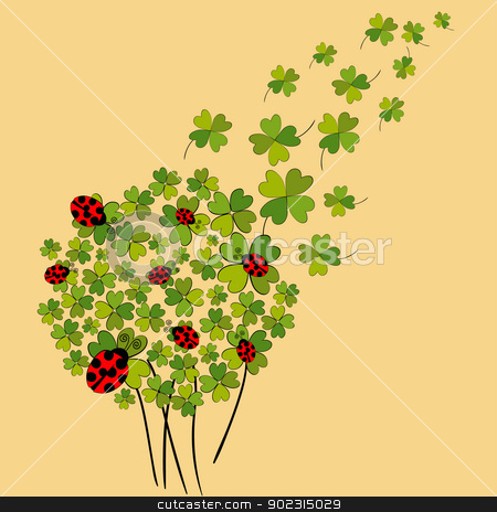 To use this stock image in your creative project, please select the size you need over to the right and click the "Add to Cart" button.
Your downloaded image will come with the Cutcaster watermark removed so don’t worry about the watermark you see on this page. Lucky spring clover stock vector clipart, Clover and ladybugs spring background. Vector file layered for easy manipulation and custom coloring. by Cienpies Design