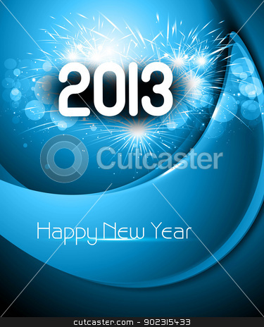To use this stock image in your creative project, please select the size you need over to the right and click the "Add to Cart" button.
Your downloaded image will come with the Cutcaster watermark removed so don’t worry about the watermark you see on this page. Happy new year 2013 blue colorful background stock vector clipart, Happy new year 2013 blue colorful background by bharat pandey