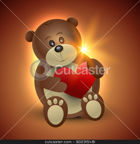 To use this stock image in your creative project, please select the size you need over to the right and click the "Add to Cart" button.
Your downloaded image will come with the Cutcaster watermark removed so don’t worry about the watermark you see on this page. vector cute bear stock vector clipart, vector happy bear holding heart by pinnacleanimates