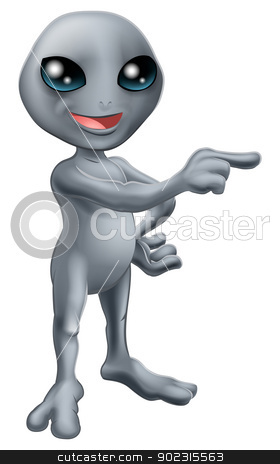 To use this stock image in your creative project, please select the size you need over to the right and click the "Add to Cart" button.
Your downloaded image will come with the Cutcaster watermark removed so don’t worry about the watermark you see on this page. Cartoon Grey Alien Pointing stock vector clipart, An illustration of a cute grey cartoon alien pointing a finger and showing something by Christos Georghiou