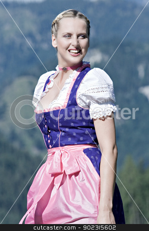 To use this stock image in your creative project, please select the size you need over to the right and click the "Add to Cart" button.
Your downloaded image will come with the Cutcaster watermark removed so don’t worry about the watermark you see on this page. Summer in the mountains stock photo, Beautiful girl on a Bavarian alpine meadow in the mountains by Roland Stollner