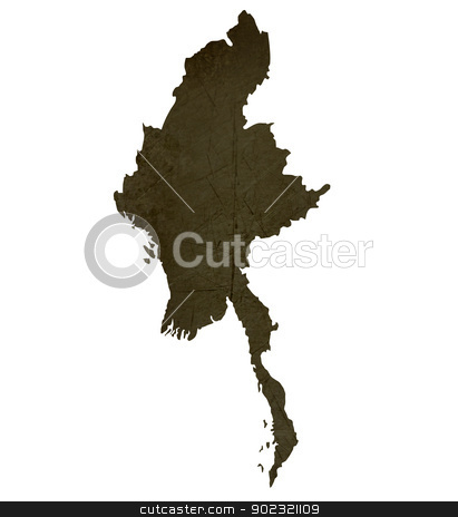 To use this stock image in your creative project, please select the size you need over to the right and click the "Add to Cart" button.
Your downloaded image will come with the Cutcaster watermark removed so don’t worry about the watermark you see on this page. Dark silhouetted map of Burma stock photo, Dark silhouetted and textured map of Burma isolated on white background. by Martin Crowdy
