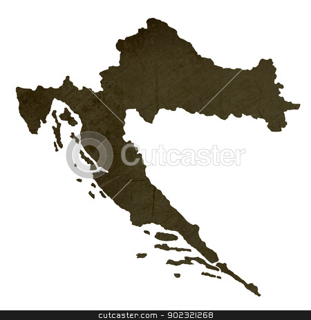 To use this stock image in your creative project, please select the size you need over to the right and click the "Add to Cart" button.
Your downloaded image will come with the Cutcaster watermark removed so don’t worry about the watermark you see on this page. Dark silhouetted map of Croatia stock photo, Dark silhouetted and textured map of Croatia isolated on white background. by Martin Crowdy