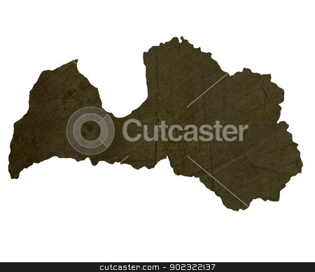 To use this stock image in your creative project, please select the size you need over to the right and click the "Add to Cart" button.
Your downloaded image will come with the Cutcaster watermark removed so don’t worry about the watermark you see on this page. Dark silhouetted map of Latvia stock photo, Dark silhouetted and textured map of Latvia isolated on white background. by Martin Crowdy