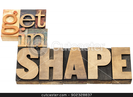 To use this stock image in your creative project, please select the size you need over to the right and click the "Add to Cart" button.
Your downloaded image will come with the Cutcaster watermark removed so don’t worry about the watermark you see on this page. get in shape in wood type stock photo, get in shape - fitness concept - isolated text in vintage letterpress wood type by Marek Uliasz