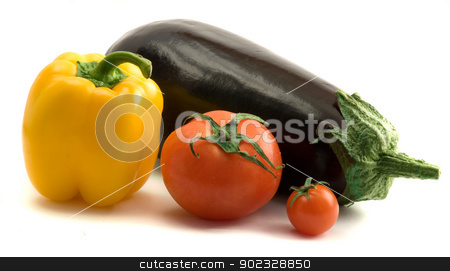 To use this stock image in your creative project, please select the size you need over to the right and click the "Add to Cart" button.
Your downloaded image will come with the Cutcaster watermark removed so don’t worry about the watermark you see on this page. Eggplant, sweet pepper, and tomatoes stock photo, Eggplant, sweet pepper, and tomatoes by vaeenma