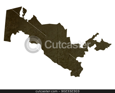 To use this stock image in your creative project, please select the size you need over to the right and click the "Add to Cart" button.
Your downloaded image will come with the Cutcaster watermark removed so don’t worry about the watermark you see on this page. Dark silhouetted map of Uzbekistan stock photo, Dark silhouetted and textured map of Uzbekistan isolated on white background. by Martin Crowdy
