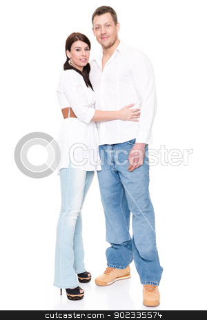 To use this stock image in your creative project, please select the size you need over to the right and click the "Add to Cart" button.
Your downloaded image will come with the Cutcaster watermark removed so don’t worry about the watermark you see on this page. Young couple stock photo, Young and happy couple in front of white background by Picturehunter