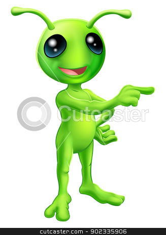 To use this stock image in your creative project, please select the size you need over to the right and click the "Add to Cart" button.
Your downloaded image will come with the Cutcaster watermark removed so don’t worry about the watermark you see on this page. Cute Cartoon Alien Pointing stock vector clipart, An illustration of a cute green cartoon alien pointing a finger and showing something by Christos Georghiou