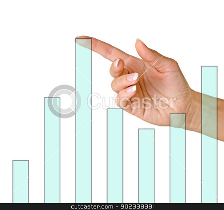 To use this stock image in your creative project, please select the size you need over to the right and click the "Add to Cart" button.
Your downloaded image will come with the Cutcaster watermark removed so don’t worry about the watermark you see on this page. Finger pointing to a chart stock photo, Finger pointing to a chart by vaeenma