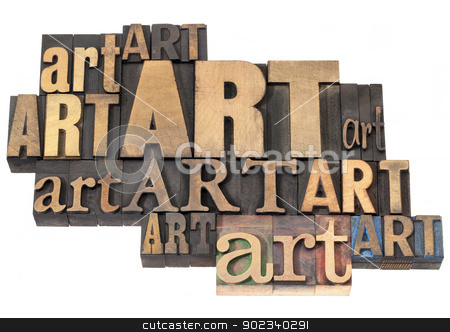 To use this stock image in your creative project, please select the size you need over to the right and click the "Add to Cart" button.
Your downloaded image will come with the Cutcaster watermark removed so don’t worry about the watermark you see on this page. art word abstract in wood type stock photo, art word abstract - isolated text in a variety of vintage letterpress wood type printing blocks by Marek Uliasz