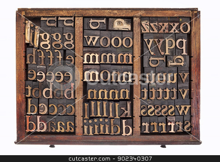 To use this stock image in your creative project, please select the size you need over to the right and click the "Add to Cart" button.
Your downloaded image will come with the Cutcaster watermark removed so don’t worry about the watermark you see on this page. wood type in typesetter box stock photo, letterpress wood type printing blocks in old typesetter drawer isolated on white by Marek Uliasz