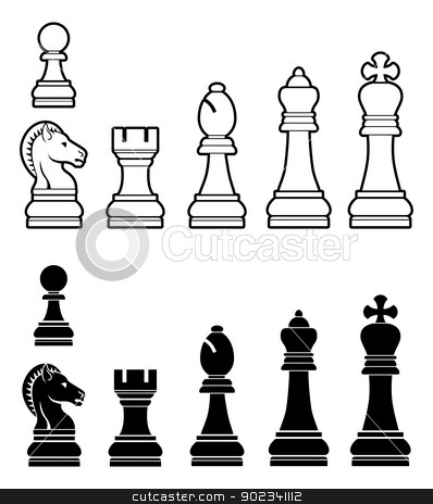 To use this stock image in your creative project, please select the size you need over to the right and click the "Add to Cart" button.
Your downloaded image will come with the Cutcaster watermark removed so don’t worry about the watermark you see on this page. Chess pieces set stock vector clipart, An illustration of a complete set of chess pieces in black and white by Christos Georghiou