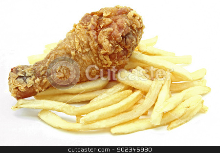 To use this stock image in your creative project, please select the size you need over to the right and click the "Add to Cart" button.
Your downloaded image will come with the Cutcaster watermark removed so don’t worry about the watermark you see on this page. isolated golden brown crispy fried chicken drumsticks with frenc stock photo, by Vichaya Kiatying-Angsulee