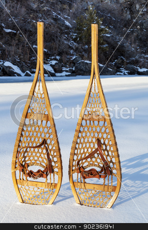 To use this stock image in your creative project, please select the size you need over to the right and click the "Add to Cart" button.
Your downloaded image will come with the Cutcaster watermark removed so don’t worry about the watermark you see on this page. vintage Huron snowshoes stock photo, vintage wooden Huron snowshoes with leather binding in snow by Marek Uliasz
