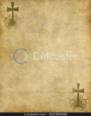 To use this stock image in your creative project, please select the size you need over to the right and click the "Add to Cart" button.
Your downloaded image will come with the Cutcaster watermark removed so don’t worry about the watermark you see on this page. christian cross on old paper stock photo, christian cross on old paper or parchment background texture by Phil Morley