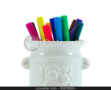 To use this stock image in your creative project, please select the size you need over to the right and click the "Add to Cart" button.
Your downloaded image will come with the Cutcaster watermark removed so don’t worry about the watermark you see on this page. colorful felt tip pen glay cup isolated on white stock photo, closeup of colorful felt tip pens in retro clay cup isolated on white background by sauletas