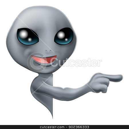 To use this stock image in your creative project, please select the size you need over to the right and click the "Add to Cart" button.
Your downloaded image will come with the Cutcaster watermark removed so don’t worry about the watermark you see on this page. Alien Pointing stock vector clipart, An illustration of a cute grey cartoon alien peeking round a sign or banner and pointing at it by Christos Georghiou