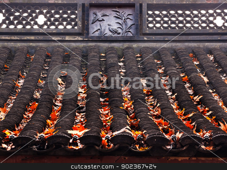 To use this stock image in your creative project, please select the size you need over to the right and click the "Add to Cart" button.
Your downloaded image will come with the Cutcaster watermark removed so don’t worry about the watermark you see on this page. Ancient Chinese House Roof Birds Designs Autumn Leaves West Lake stock photo, Ancient Chinese House Roof Tiles Bird Designs Autumn Leaves West Lake Hangzhou Zhejiang China. by William Perry