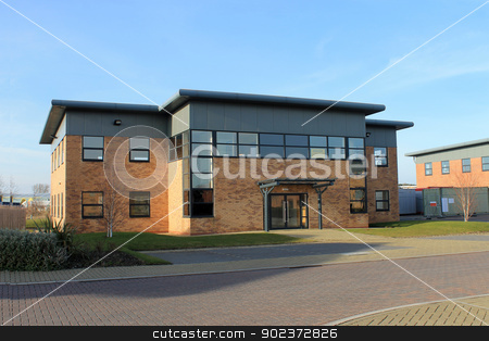 To use this stock image in your creative project, please select the size you need over to the right and click the "Add to Cart" button.
Your downloaded image will come with the Cutcaster watermark removed so don’t worry about the watermark you see on this page. Modern office building to let stock photo, Exterior of empty modern office building to let on business park. by Martin Crowdy