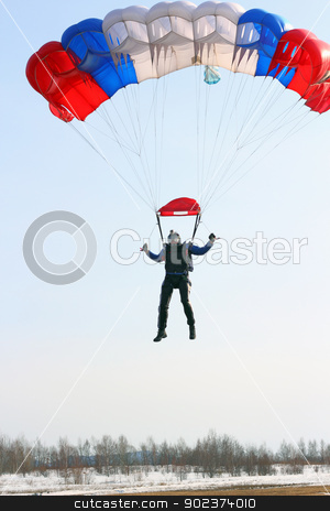 To use this stock image in your creative project, please select the size you need over to the right and click the "Add to Cart" button.
Your downloaded image will come with the Cutcaster watermark removed so don’t worry about the watermark you see on this page. Parachutist Jumper in the helmet after the jump stock photo, Parachutist Jumper in the helmet after the jump by aarrows