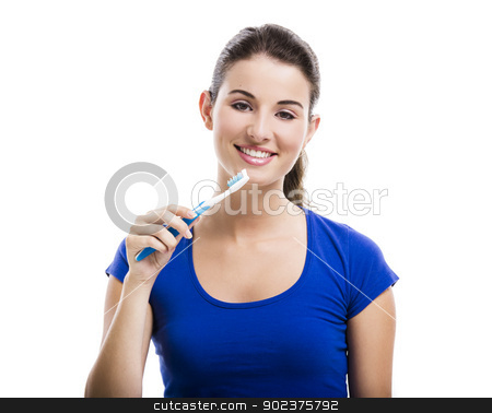 To use this stock image in your creative project, please select the size you need over to the right and click the "Add to Cart" button.
Your downloaded image will come with the Cutcaster watermark removed so don’t worry about the watermark you see on this page. Beautiful woman with a toothbrush stock photo, Beautiful woman with a great smile holding toothbrush, isolated over a white background by ikostudio