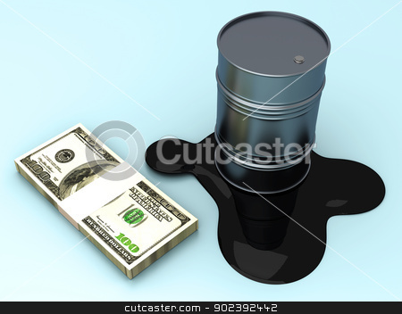 To use this stock image in your creative project, please select the size you need over to the right and click the "Add to Cart" button.
Your downloaded image will come with the Cutcaster watermark removed so don’t worry about the watermark you see on this page. Commodities and Dollar stock photo, Gold and Oil, two commodities on the stock market. 3D rendered Illustration. by Michael Osterrieder