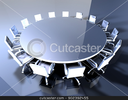 To use this stock image in your creative project, please select the size you need over to the right and click the "Add to Cart" button.
Your downloaded image will come with the Cutcaster watermark removed so don’t worry about the watermark you see on this page. Round Table stock photo, 3D rendered illustration.
by Michael Osterrieder