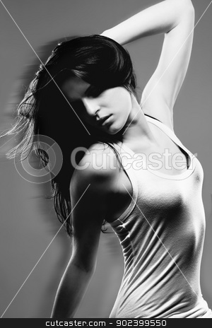 To use this stock image in your creative project, please select the size you need over to the right and click the "Add to Cart" button.
Your downloaded image will come with the Cutcaster watermark removed so don’t worry about the watermark you see on this page. beautiful sensual woman moving her hair in black and white stock photo, beautiful sensual woman moving her hair in black and white by Rob Stark