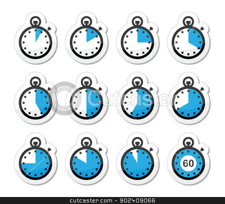 To use this stock image in your creative project, please select the size you need over to the right and click the "Add to Cart" button.
Your downloaded image will come with the Cutcaster watermark removed so don’t worry about the watermark you see on this page. Time, clock, stopwatch vector icons set stock vector clipart, Timer measuring different time blue and black labels isolated on white by Agnieszka Murphy