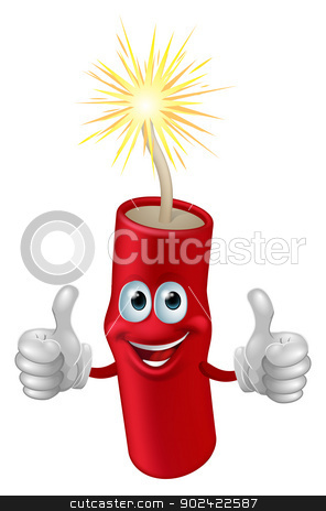To use this stock image in your creative project, please select the size you need over to the right and click the "Add to Cart" button.
Your downloaded image will come with the Cutcaster watermark removed so don’t worry about the watermark you see on this page. Dynamite or firecracker man stock vector clipart, Illustration of a cartoon firework, firecracker or dynamite character by Christos Georghiou